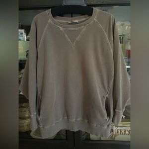 Zenana Outfitters Tan Crew Neck Sweatshirt